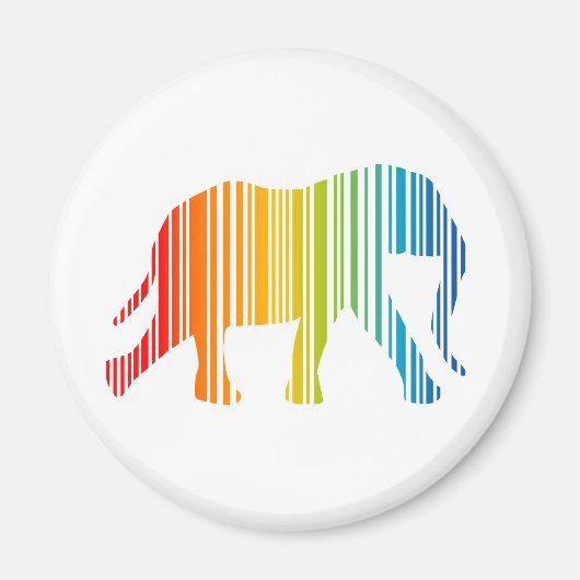 Elefant mit Farbbändern Magnet (Vorne)