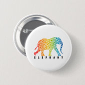 Elefant mit Farben Button (Vorne & Hinten)