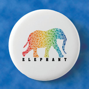 Elefant mit Farben Button