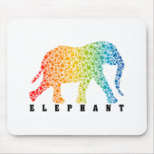 Elefant mit Farben Mousepad (Vorne)