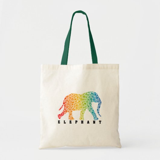 Elefant mit Farben Tragetasche (Vorne)