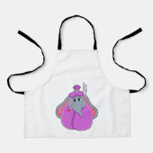 Elefant mit Fieberthermometer Schürze (Vorderseite)