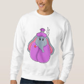 Elefant mit Fieberthermometer Sweatshirt (Vorderseite)