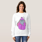 Elefant mit Fieberthermometer Sweatshirt (Vorne ganz)