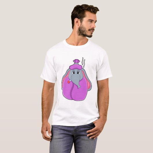 Elefant mit Fieberthermometer T-Shirt (Vorne ganz)