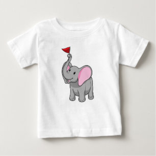 Elefant mit Flagge Baby T-shirt