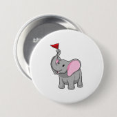 Elefant mit Flagge Button (Vorne & Hinten)