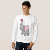 Elefant mit Flagge Sweatshirt (Vorne ganz)