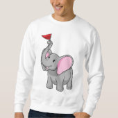 Elefant mit Flagge Sweatshirt (Vorderseite)