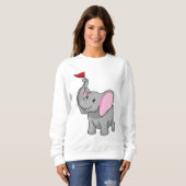 Elefant mit Flagge Sweatshirt (Vorne ganz)