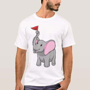 Elefant mit Flagge T-Shirt