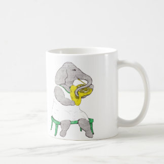 Elefant mit französischem Horn Kaffeetasse