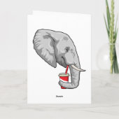 Elefant mit Getränk Karte (Rückseite)