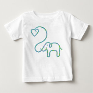 ELEFANT mit Herz Baby T-shirt