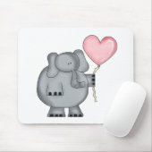 Elefant mit Herz-Ballon Mousepad (Mit Mouse)