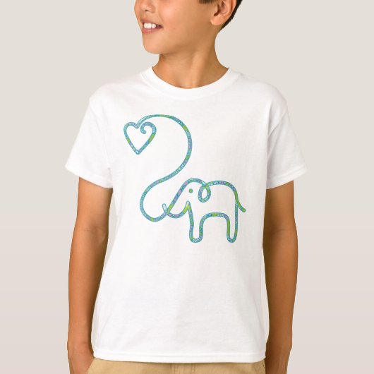 ELEFANT mit Herz T-Shirt (Vorderseite)