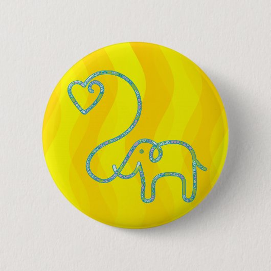 ELEFANT mit Herzen Button (Vorderseite)