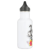 Elefant mit Hibiskus-Design Edelstahlflasche (Links)