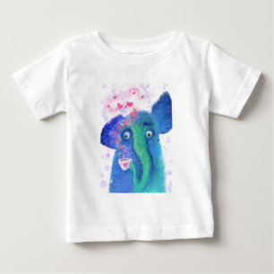 Elefant mit Kaffee Baby T-Shirt