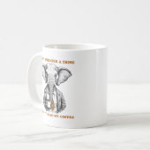 Elefant mit Kaffee Kaffeetasse (Vorderseite Links)