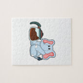 Elefant mit Kaffeekanne Puzzle (Horizontal)