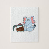 Elefant mit Kaffeekanne Puzzle (Vertikal)