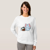 Elefant mit Kaffeekanne T-Shirt (Vorne ganz)