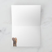 Elefant mit Kalb-Karte Karte (Innenseite)