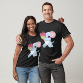 Elefant mit Kuchen T-Shirt (Unisex)