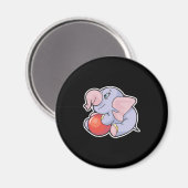 Elefant mit Kugel Magnet (Vorderseite/Rückseite)