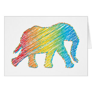 Elefant mit Linien