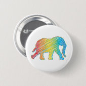Elefant mit Linien Button (Vorne & Hinten)