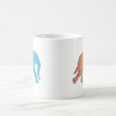 Elefant mit Linien Kaffeetasse (Mittel)