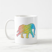 Elefant mit Linien Kaffeetasse (Links)