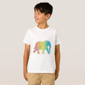 Elefant mit Linien T-Shirt (Vorne ganz)