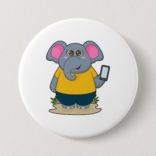 Elefant mit mobil button (Vorderseite)