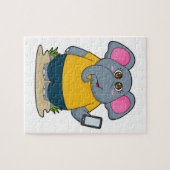 Elefant mit mobil puzzle (Horizontal)