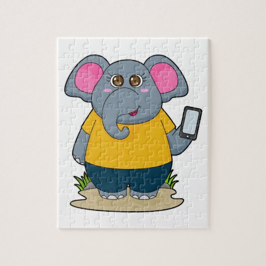 Elefant mit mobil puzzle (Vertikal)