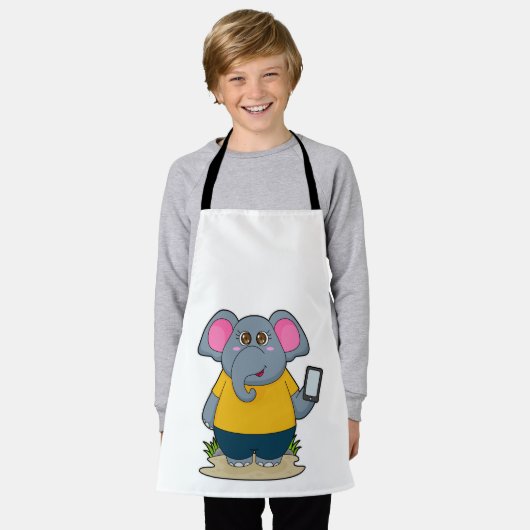 Elefant mit mobil schürze (Getragen)