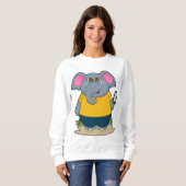 Elefant mit mobil sweatshirt (Vorne ganz)