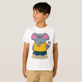 Elefant mit mobil T-Shirt (Vorne ganz)