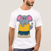 Elefant mit mobil T-Shirt (Vorderseite)
