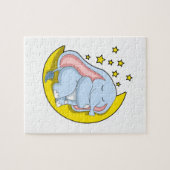 Elefant mit Mond und Sternen Puzzle (Horizontal)