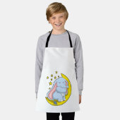 Elefant mit Mond und Sternen Schürze (Getragen)