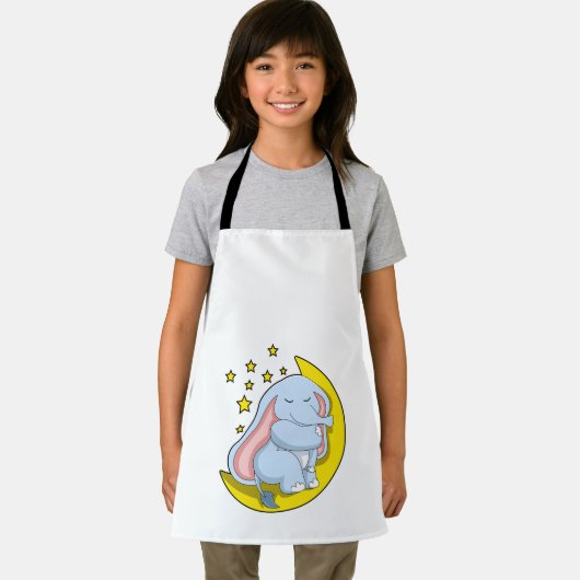 Elefant mit Mond und Sternen Schürze (Insitu)