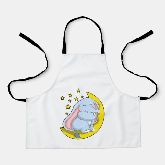 Elefant mit Mond und Sternen Schürze (Vorderseite)