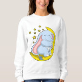 Elefant mit Mond und Sternen Sweatshirt (Vorderseite)