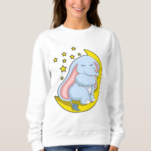 Elefant mit Mond und Sternen Sweatshirt