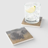 Elefant mit Ohren aus. Steinuntersetzer (Seitenansicht)