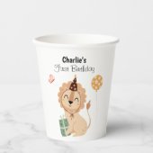 Elefant mit Party Hut, Geburtstag Pappbecher (Vorderseite)